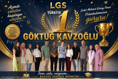 Bursa’da LGS gururu: 500 tam puan alan Göktuğ Kavzoğlu Türkiye birincisi oldu
