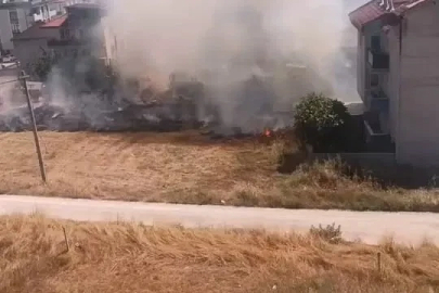 Anız yangınında 20 dönüm tarım alanı yandı
