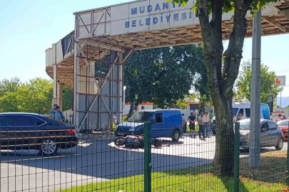 Mudanya’da otomobille motosiklet çarpıştı: 1 yaralı
